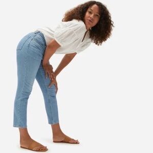 Everlane Curvy Cheeky Jeans, Light Blue, Size 27 ankle